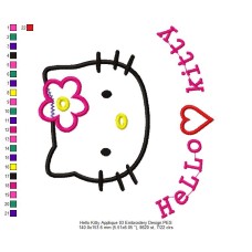 Hello Kitty Applique 03 Embroidery Design